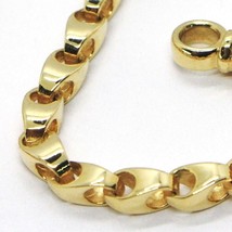 SOLID 18K YELLOW GOLD BRACELET, 21 CM, 8.3 INCHES, 3 MM DROP TUBE LINK, POLISHED image 2