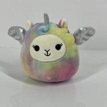 Squishmallow Kellytoy Lucy-May The Tie-Dye Llamacorn 5&quot; Plush Toy Pillow... - $8.42