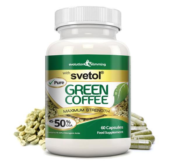 Pure Svetol Green Coffee Bean with 50 CGA 60 Capsules Weight Loss
