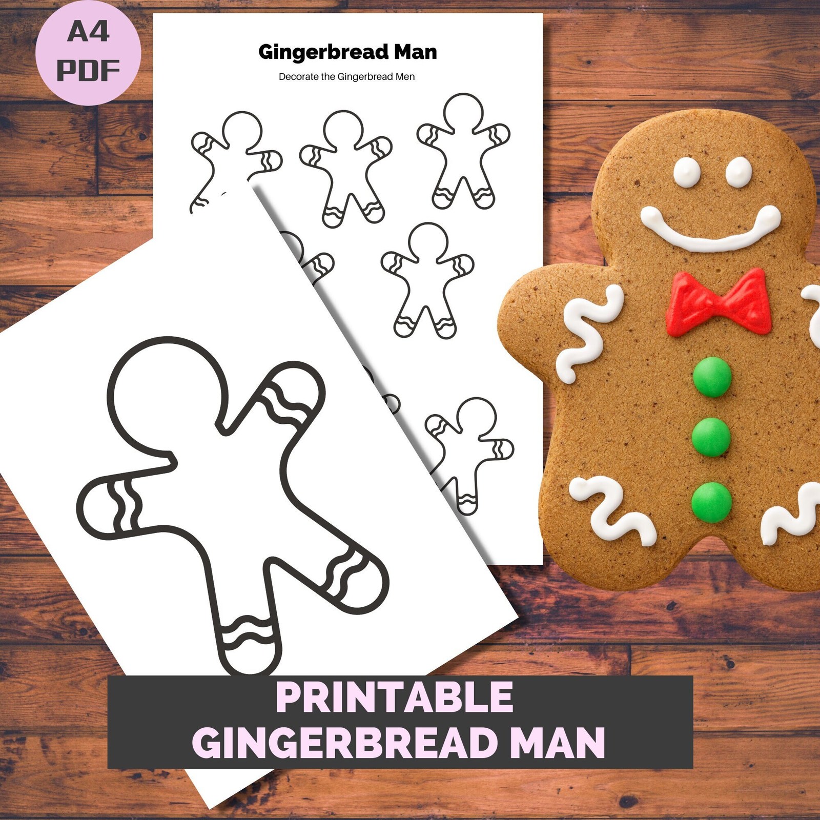 GINGERBREAD MAN WORKSHEET , Printable gingerbread man, gingerbread man ...