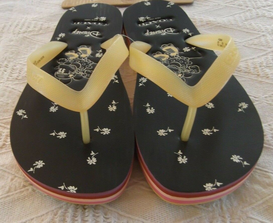 coach minnie mouse flip flops
