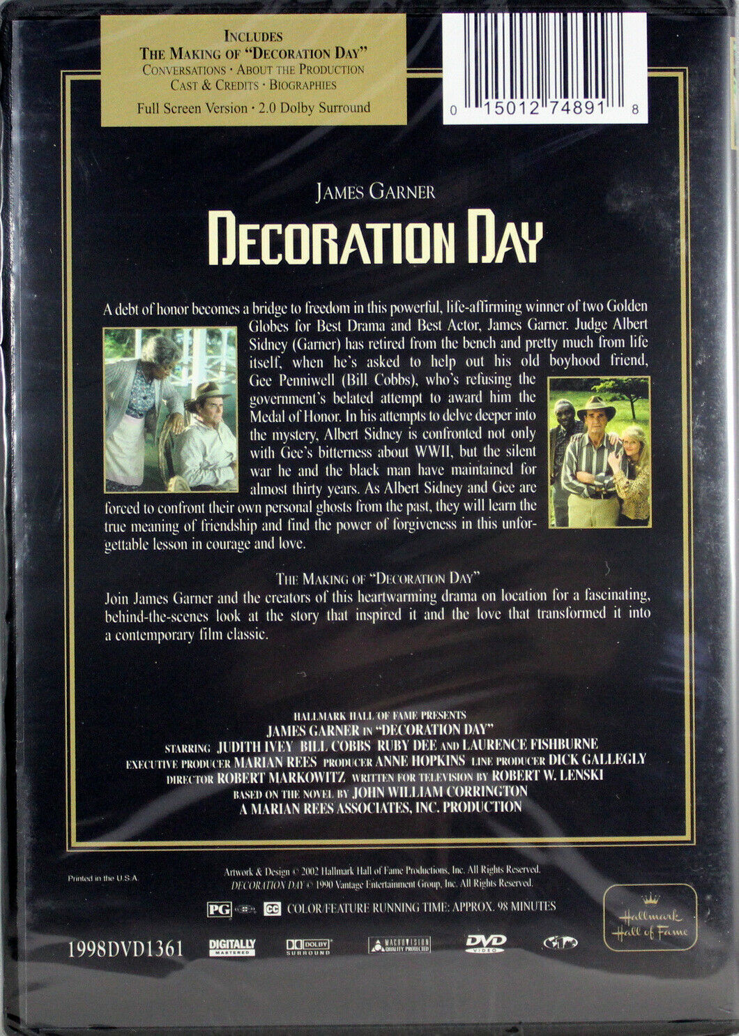 Decoration Day James Garner NEW DVD Hallmark Gold Crown Collector’s