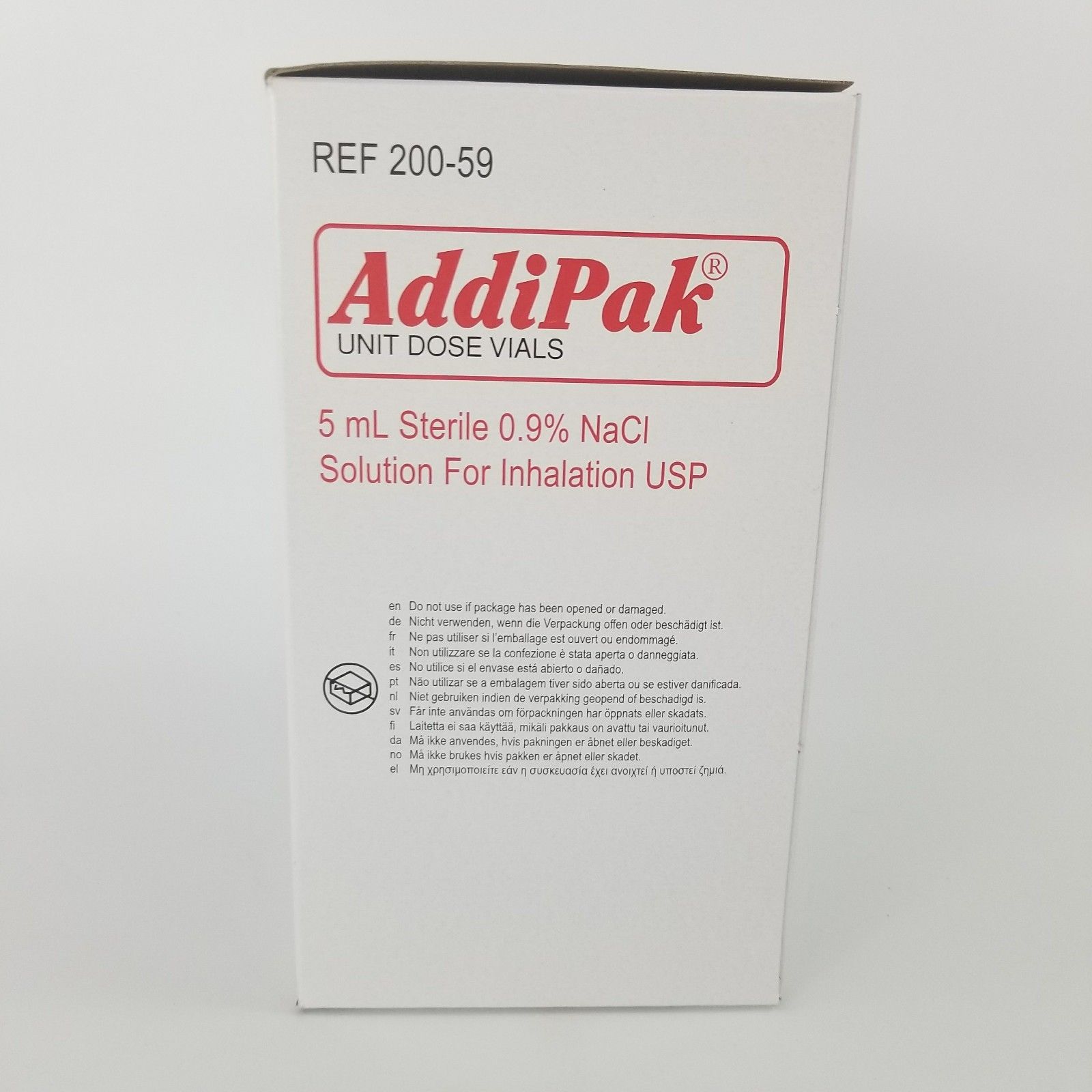Addipak Sterile Saline Solution 0.9 5ML 100/BX 20059 Exp 08/2019 Other