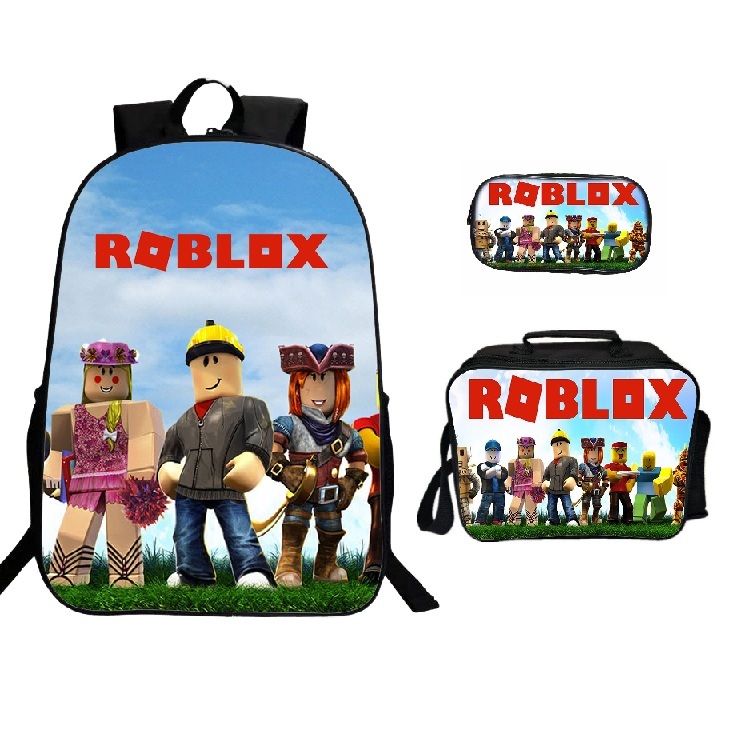 Roblox Backpack Package Series Schoolbag Lunch Box Pen Case Daylight Bags