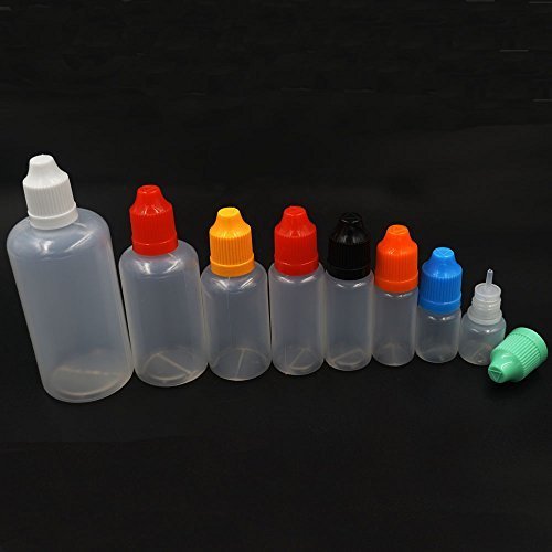 Bluemoona 20 Pcs - 100ml Empty Plastic Dropper Bottles Squeezable e-juice E-Liqu