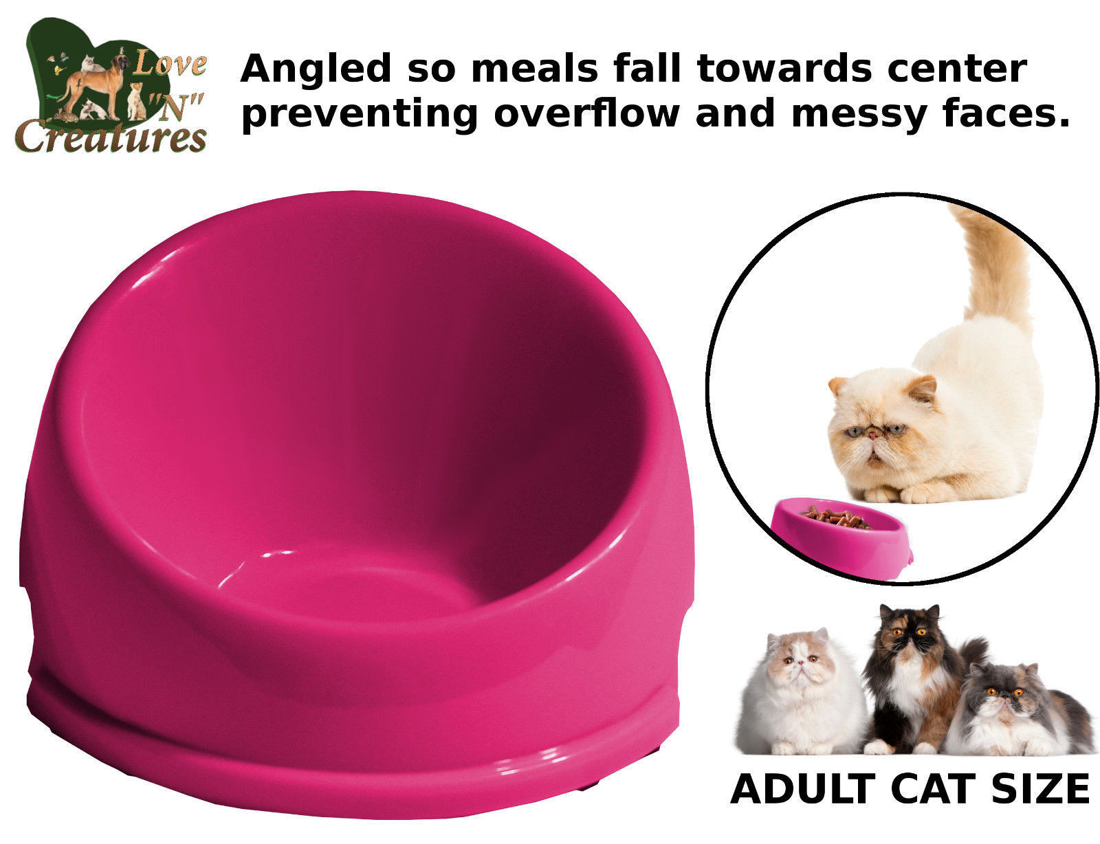 Cat Food Bowl Feeding FlatFaced Cats Persian British Adult Large