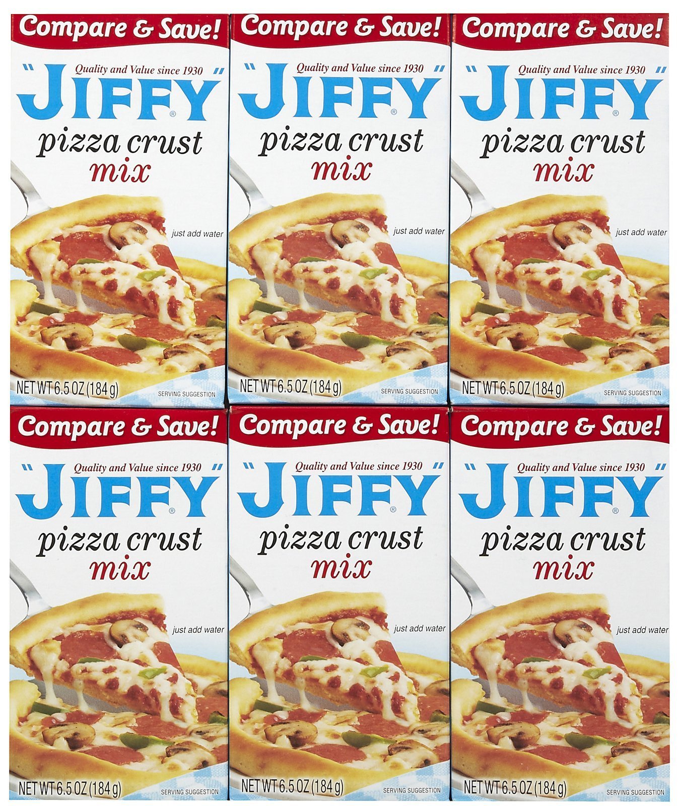 Jiffy Pizza Crust Mix, 6.5 oz, 6 pk Bread