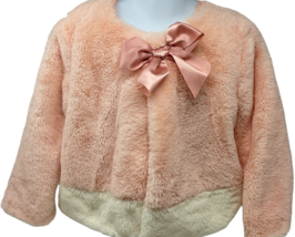 BCBGirls Toddler Girl Faux Fur Shrug Cape Long Sleeve Pink 3T - $16.82