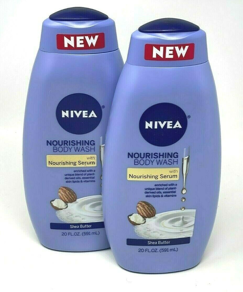 NEW (2PACK) Nivea NOURISHING Body Wash w/ Shea Butter 20 Oz Bottles