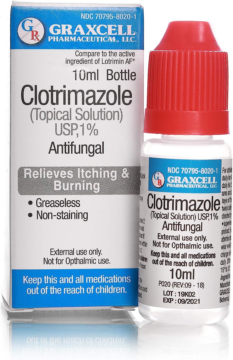 Athlete's Foot Antifungal Liquid Solution, 1% Clotrimazole, 0.33 fl oz ...