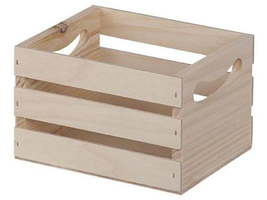 Walnut Hollow Mini Wooden Crate W/Handles-6.5&quot;X5.3&quot;X4.25&quot; - $12.99