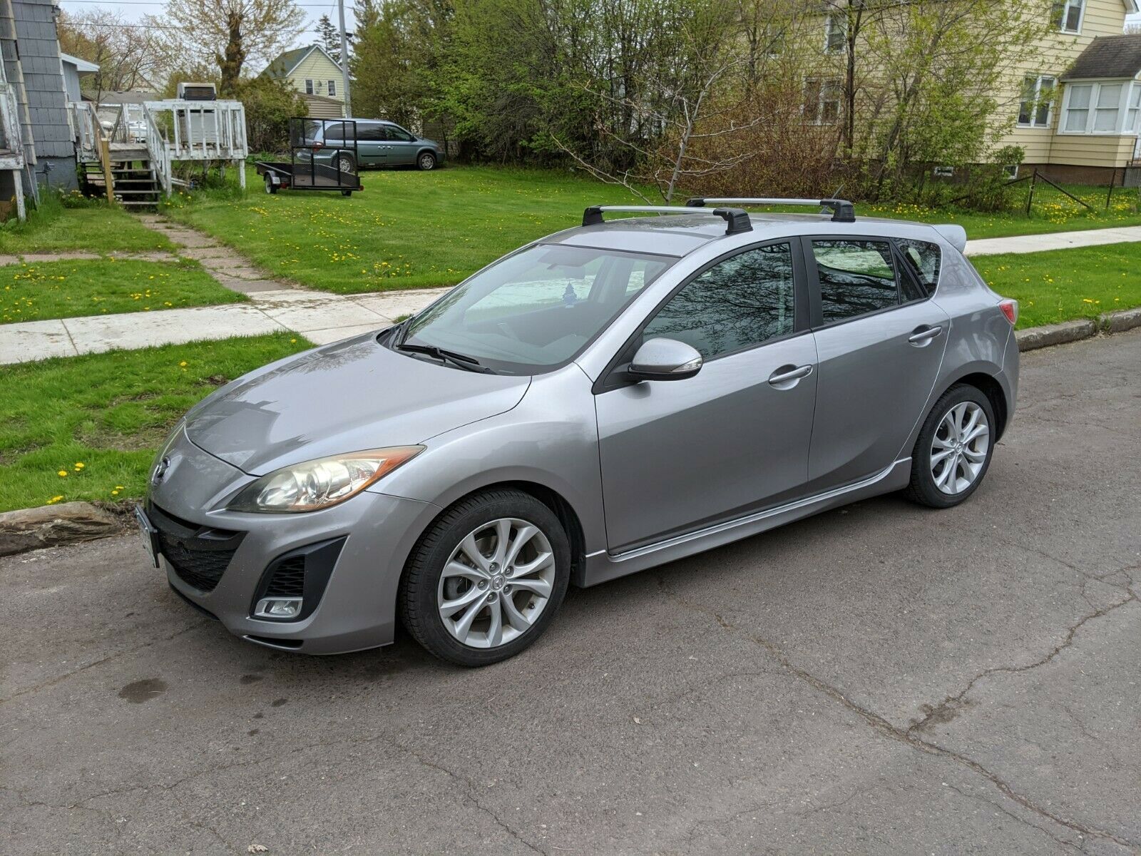 Silver Roof Rack Cross Bar for MAZDA 3 SPORT SPEED3 2009-2013 - Racks