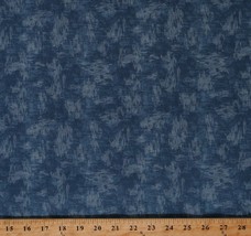 Cotton Denim Look Midnight Faded Wash Cotton Fabric Print by the Yard (D... - $12.95