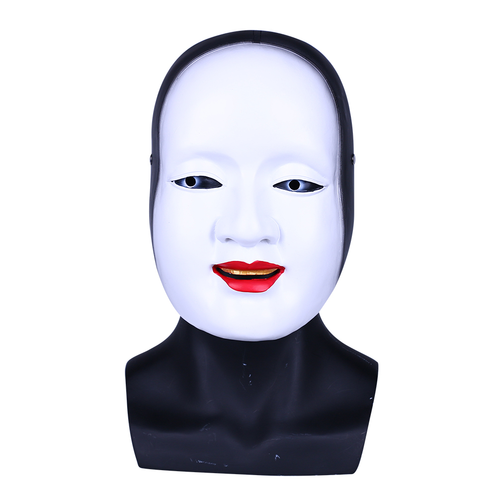 Japanese Noh Resin Mask Prajna Ghost Manbi Kabuki Scary Mask Halloween Props Masks 5676