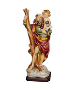 Saint Christopher Wooden Statue, Life size Saint Sacred Religious Statues,  - $1,330.80