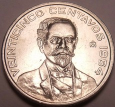 Unc Mexico 1964 25 Centavos~Minted In Mexico City~1st Year Ever~Free Shi... - $3.81