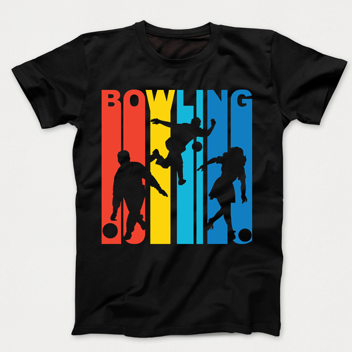 rainbow bowling shirt