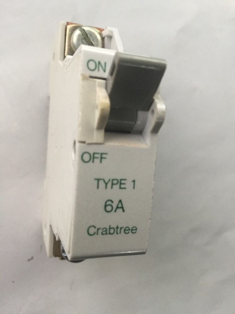 Details about   CRABTREE MCB SB6000 TYPE 1 MCB 6a