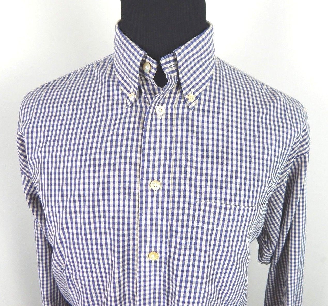 BURBERRY Plaid Long Sleeve Button Front Shirt Size Large - Casual Shirts