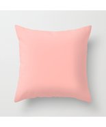 Bright Pastel Powder Pink Solid Color Indoor &amp; Outdoor Throw Pillows - $29.99+