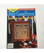 Just Cross Stitch Magazine August 1991 God Bless Americ Album Quilt - $9.74