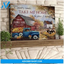 Canvas Decor, Sunflower Pickup Truck and Beautiful Country Scene Country Roads T - $49.99
