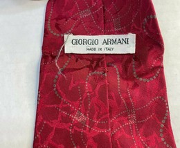 Giorgio Armani Mens VTG Silk Necktie Black Abstract Pattern Classic Tie ... - $27.27