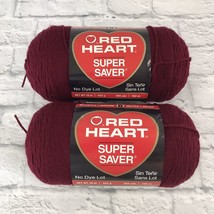 2-16 oz. Burgundy Red Heart Yarn 4 ply Color: 0378 Claret  - $28.05