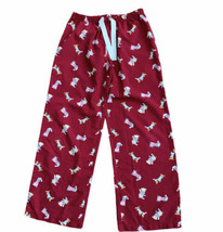 Gap Kids Girls Red Dog Sleep Pants PJs Sleepwear Dogs in Hats and Scarves 14 - $9.89