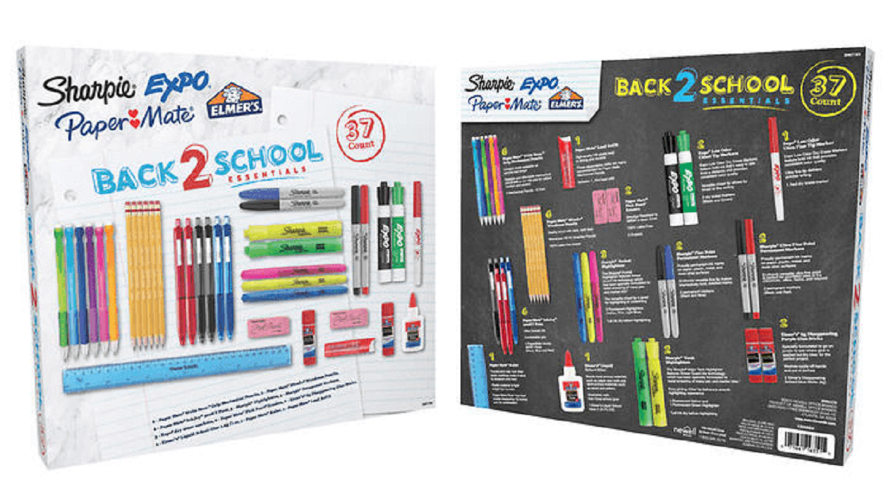 Back 2 School Essentials Pens Pencils Sharpie Expo Paper Mate Elmer's, 37 Count