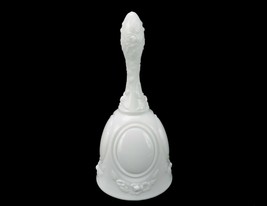 Fenton Glass Bell, White Milk Glass, Plastic Clapper, # FNT175 - $14.65
