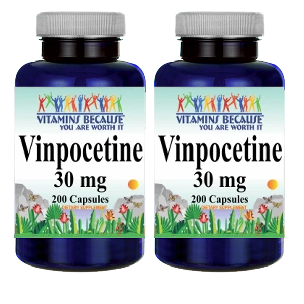 Vinpocetine 30 mg 2X200 Capsules Maximum Strength