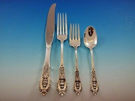 Rose Point by Wallace Sterling Silver Flatware Set for 8 Service 41 pcs Dinner - $2,695.00