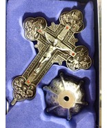 Metal Crucifix with Disciples &amp; Stand - $10.99