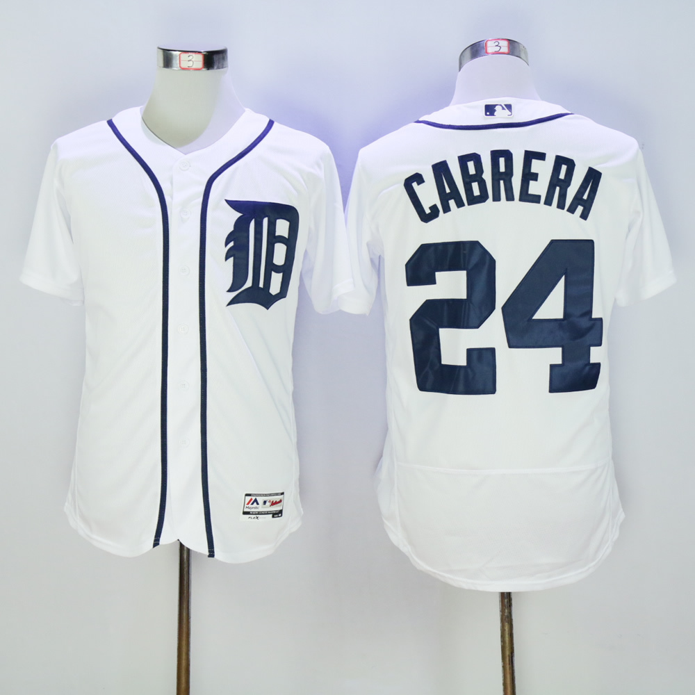 Detroit Tigers 24 Miguel Cabrera Flexbase Baseball Jersey White