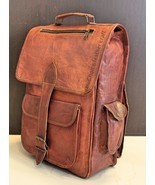 New Men&#39;s Women&#39;s Genuine Leather Travel bag Backpack Day-pack Hiking Ca... - £56.63 GBP