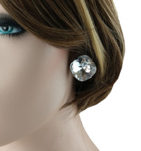 Napier Huge Faux Jewel Oversized Clear Clip On Earrings - $13.00