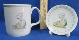 Precious Moments October Birthday Mug Cup 1987  Month Plate 1989 Lot 2 - $9.40