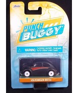 Jada Punch Buddy Slug Bug Volkswagen Beetle Matte Black red flash NEW - $5.89