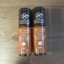 SET OF 2-REVLON Colorstay Combination/Oily Skin Foundation 440 Mahogany ... - $15.83