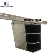 NauticalMart Large Aviator Executive Desk - Drawer Shelving - Aircraft Wing 78" image 6