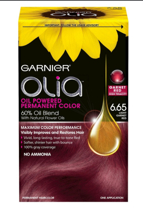 B1 G1 AT 20% OFF Garnier Olia Oil Permanent Hair Color/Dye 6.65 Light Garnet Red