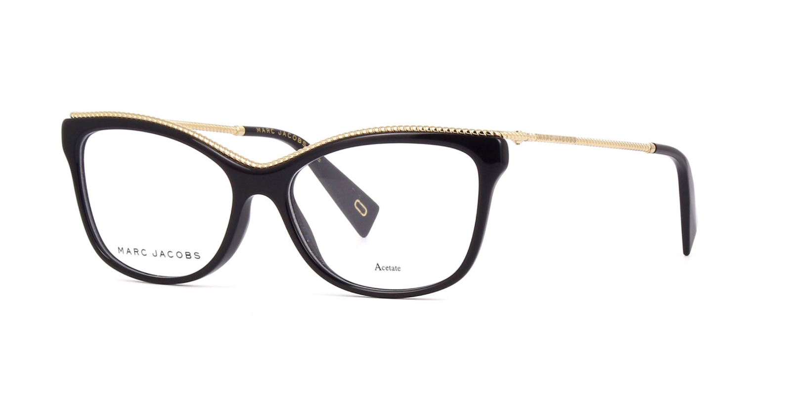 Marc Jacobs Marc 167 807 Eyeglasses Black Gold Frame 55mm - Eyeglass Frames