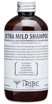 Tribe Extra Mild Shampoo with Crocodile Oil and Wild Harvested Organic Baobab Oi