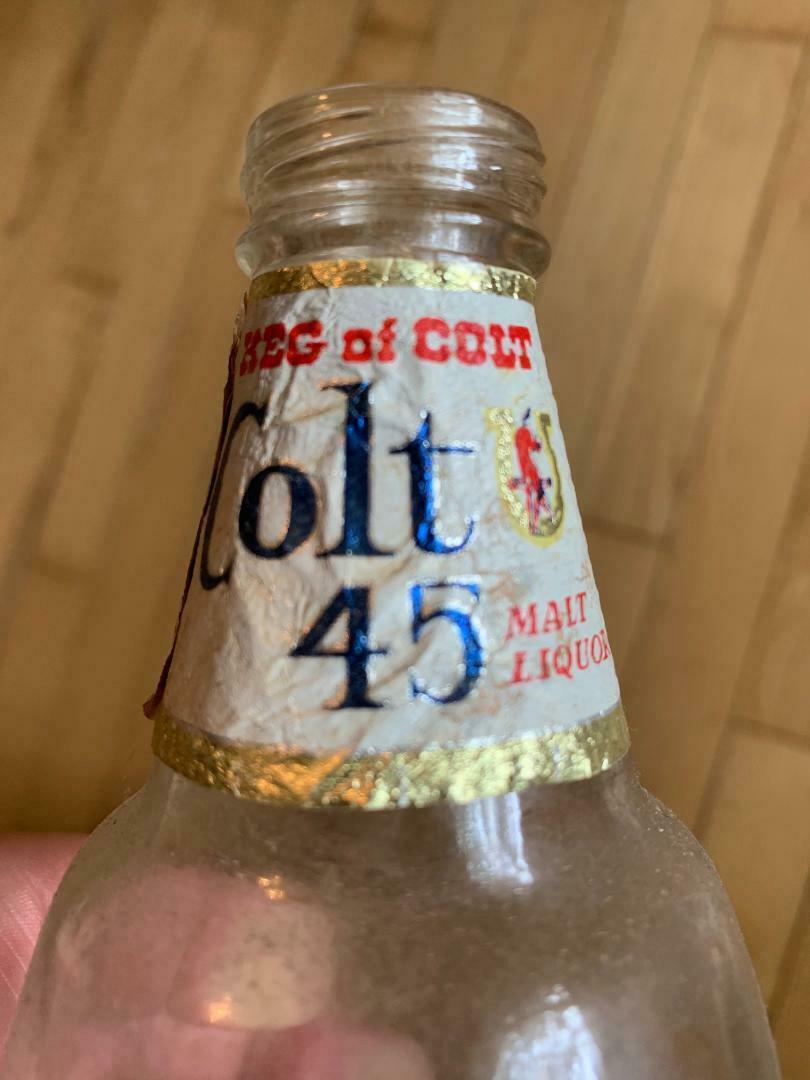 old Antique Vintage Colt 45 barrel shape beer bottle Keg of Colt Malt
