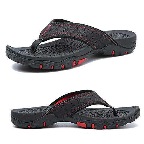 KIIU Comfortable Flip Flop Slippers for Men Casual Sandals Beach ...