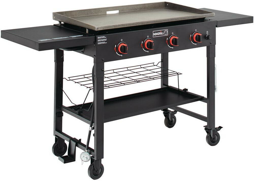 Nexgrill Flat Top Grill 64.17 in. Fixed Shelves Foldable Legs Storage
