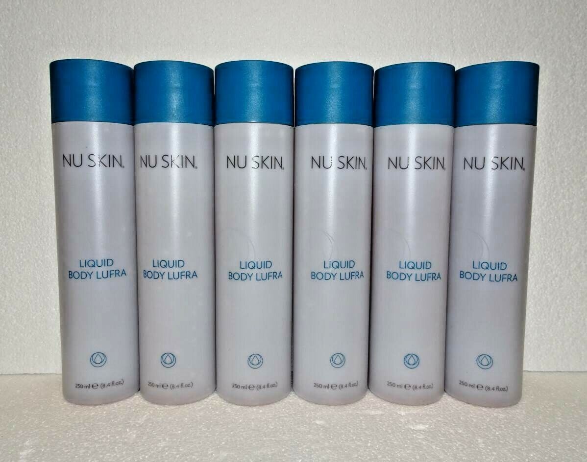 Six pack: Nu Skin Nuskin Liquid Body Lufra 250ml 8.4oz Bottle Sealed x6