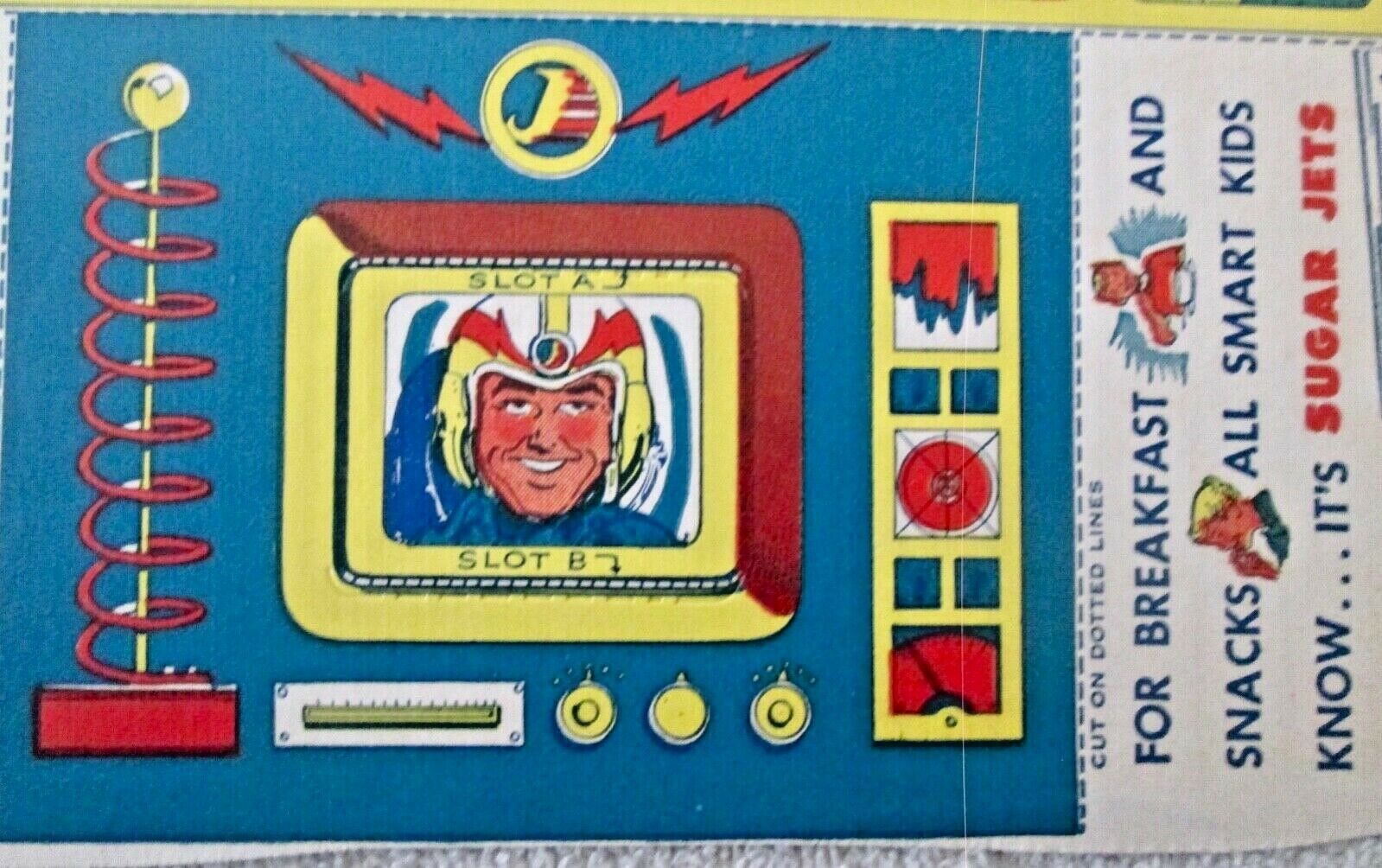 General Mills Sugar Jets Major Jet complete Film Vision cereal box back