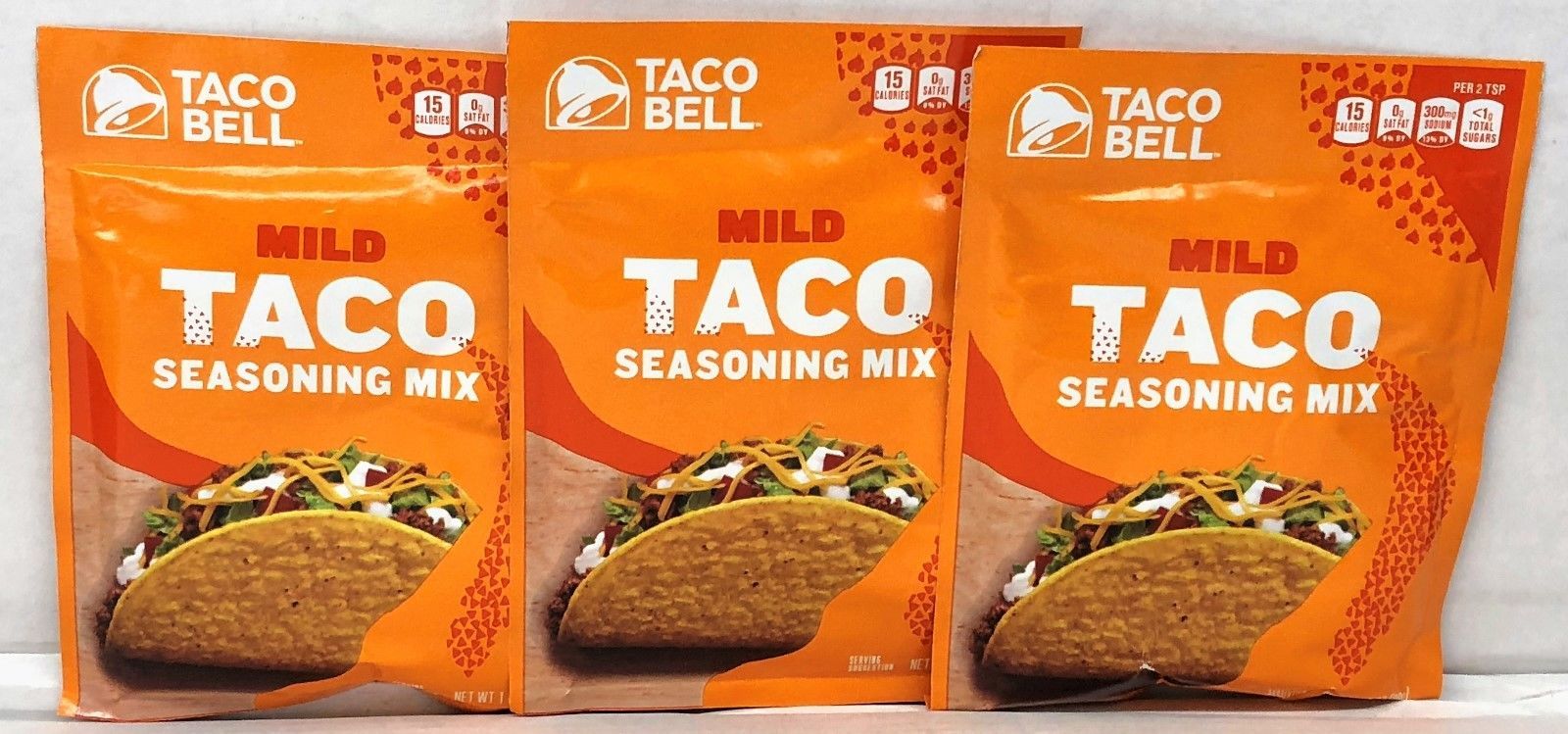 Taco Bell Mild Taco Seasoning 1 oz ( 3 Pack ) Spices, Seasonings